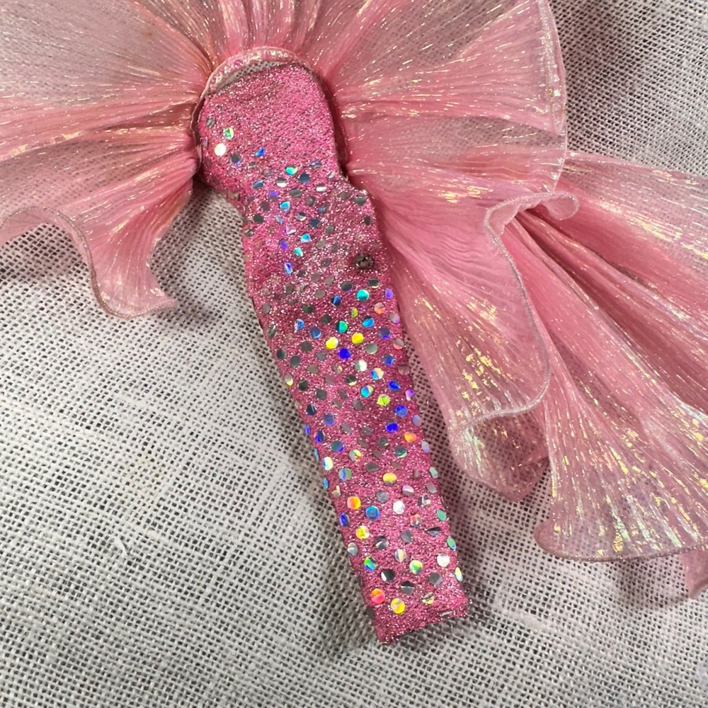 Vintage Barbie Kitty Black Perkins Mattel Pink Iridescent Sequin Gown Dress